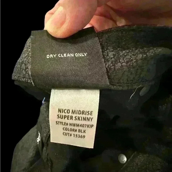 Hudson Nico Midrise Super Skinny Pants in Black Echo Sz 31 - Picture 6 of 8